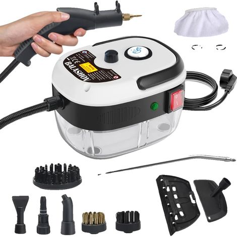 Limpiador a vapor, alta temperatura, potente desinfección, blanco básico (1/2)