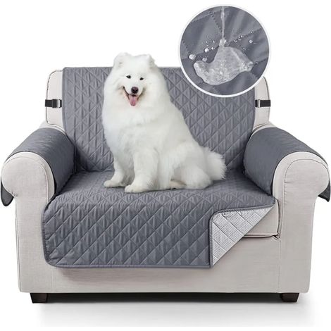 Funda para sofá para perros, funda para sofá, funda impermeable para sofá con banda elástica, espuma antideslizante, protección contra el desgaste.