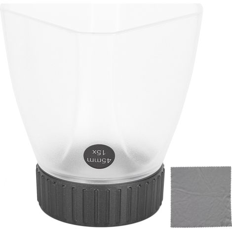 Loupe cylindrique 15x pour examen de détails et observation naturaliste, grossissement élevé (1/5)