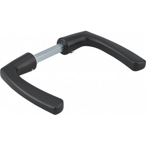 THIRARD - Paire de béquilles pour porte, carré 8x110mm, 1 portée, noir - THIRARD (1/2)