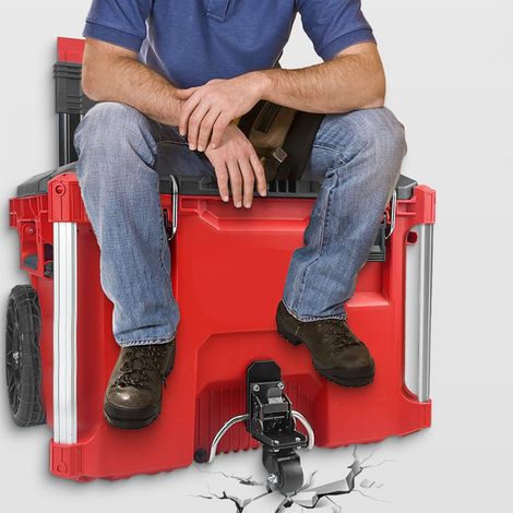 Kit de roulettes avant en acier amélioré pour boîtes à outils roulantes -- Accessoires pour boîtes à outils, kit de roulettes Packout rabattables, capacité de charge de 200 lb. (1/5)
