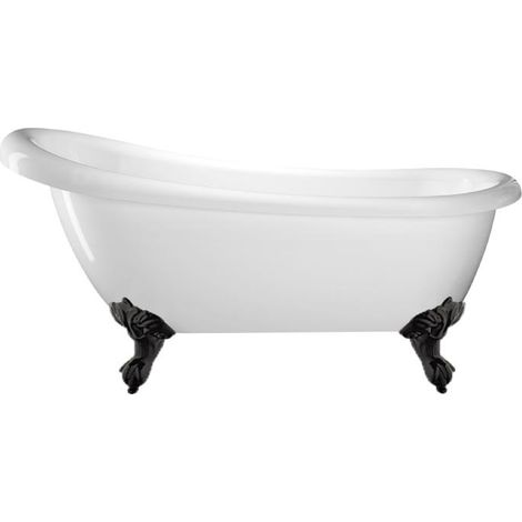 Freistehende Badewanne RICHMOND Adlerfüße SCHWARZ 171