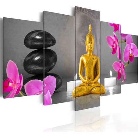 Tableau Imprimé "Zen : Golden Buddha" 50 x 100 cm (1/2)