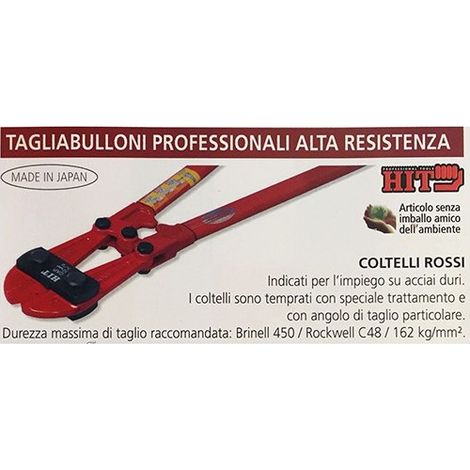 HIT BC600-H Tagliabulloni Alta Resistenza 600 mm con Lame Regolabili a Bullone Eccentrico colore Rosso (1/3)