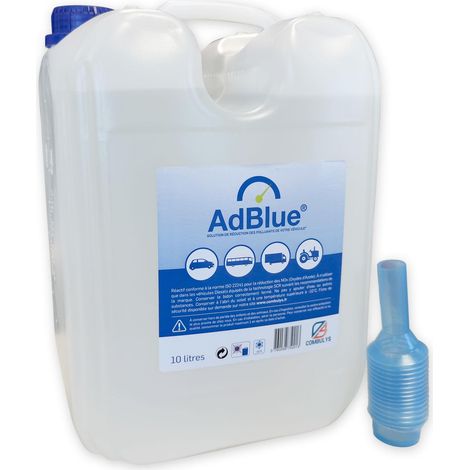 Oc-Pro – AdBlue 10 Litres avec bec verseur – Additif carburant pour moteurs diesel – Réduit jusqu'à 80% des NOx – Conforme norme ISO 22241