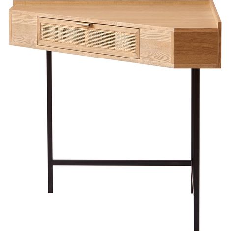 Bureau d'angle en bois durable FSC – Dimensions 80x80x78.5 cm – Style scandinave minimaliste – Pratique pour espaces réduits – Nordlys (1/5)
