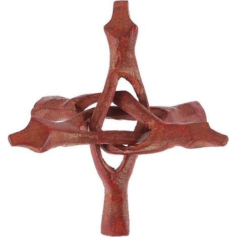 Hölzerner, kobraförmiger Präsentationsständer für Kristallkugeln, Kristalle und Muscheln, handgefertigtes schwarzes Stativ – 174 cm (1/3)