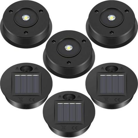 Satz von 6 Ersatzteilen für Solarleuchten, Solarleuchtenkomponenten, Solarpanel-LED, Schattenlicht (1/5)