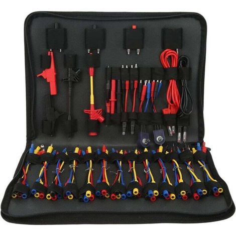 Electrical Multimeter Test Lead Kit - Automotive Circuit Terminal Test Leads with 45° Crocodile Clips, for Electrical System Diagnosis (1/5)