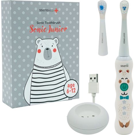 Brosse à dents électrique sonique pour enfants de 6 à 12 ans SONIC JUNIOR + 2 têtes