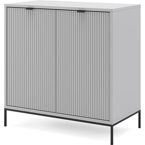 Aparador Eliza, Gris, 42 x 81.2 cm con 2 puertas, Vicco