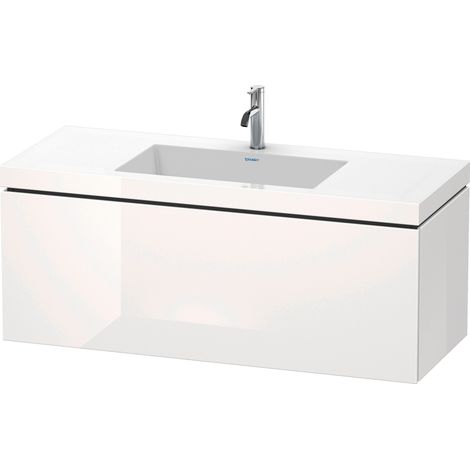 Duravit L-Cube c-bonded Set wandhängend, 1 Auszug, ohne Überlauf,