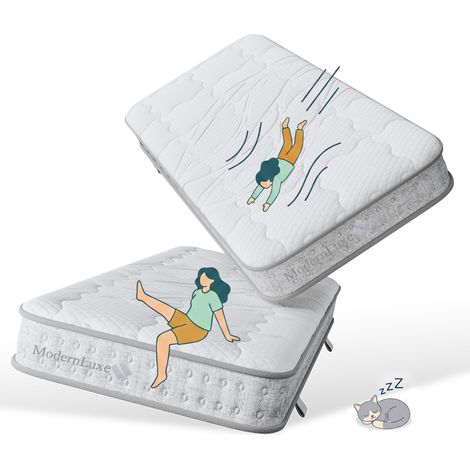 Matelas 90x190 cm à ressorts ensachés 7 zones, H3, 15 cm, orthopédique, OEKO-TEX (1/5)