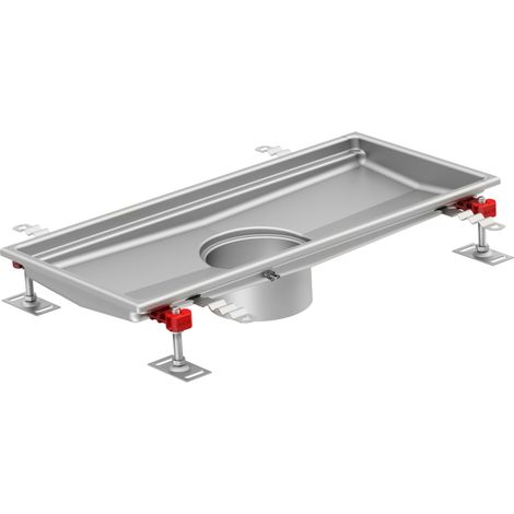 Receveur de base 200/170 x 530/500 mm H60, bonde 125 mm, standard, 1.4301, FHD, longueur du robinet 150 mm
