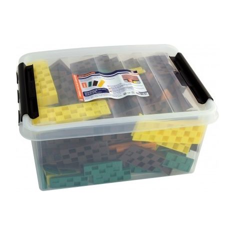 Edma – Probox de 245 cales crantées – 60 oranges 80x40mm 200kg – 70 vertes 80x30mm 200kg – 75 marrons 90x45mm 1700kg – 40 jaunes 150x45mm 2200kg – 188455