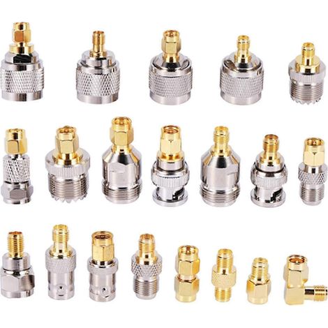 Kits de connecteurs SMA vers SMA BNC NF UHF, adaptateur RF type 20, SMA femelle vers F mâle, SMA femelle vers F DBWHBYV (1/4)