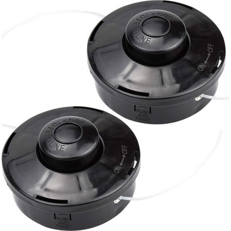 Lot de 2 Tête de débroussailleuse Universelle Nylon Bobine de Rechange de Tondeuse Débroussailleuse Tête De Coupe M10 X 1,25 pour Débroussailleuse Thermique à Essence (1/5)