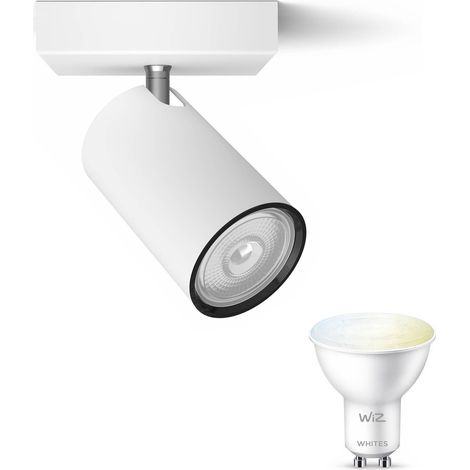 WiZ Kosipo Spot en saillie à 1 point lumineux GU10 (Blanc) Lumière blanche chaude à froide - Utilisation par WiFi (1/5)