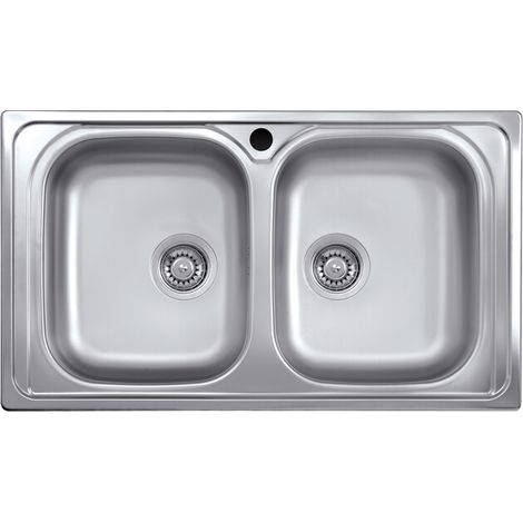 KIT LAVELLO ECO INCASSO 86X50 2 VASCHE- 1,0 pz