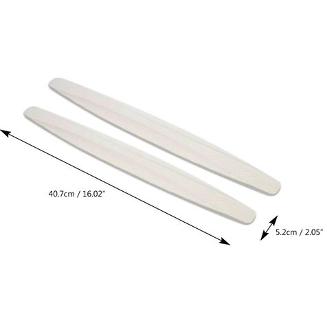 2 protections de pare-chocs avant et arrière aspect carbone, autocollants anti-rayures, blanc (1/5)