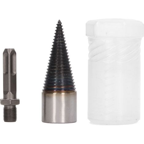 Foret à fendre le bois en acier au carbone haute dureté, mèche amovible résistante à l'usure pour bois de chauffage, queue carrée 32 mm / 1,26 po