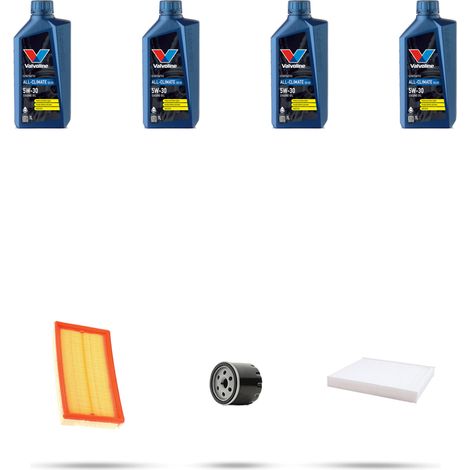 Kit tagliando 3 FILTRI e 4L OLIO compatibile con Ford Focus C-Max 1.6 74kw dal 2003 (1/5)