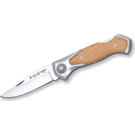 Klettermesser 063 Miguel Nieto 16,5 cm, mit Stahlklinge 7 cm und mango aus Hartchrom und natürlichem Eibenholz.