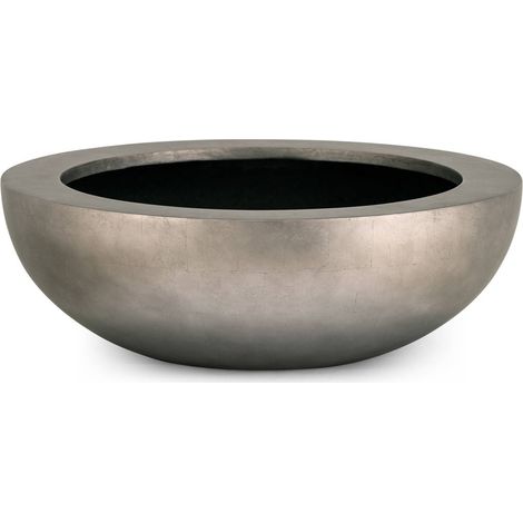 Bac résine synthétique Ø 55 cm H 18 cm Int. coupe métal bronze - dimhaut: H 18 cm - couleur: Cuivre