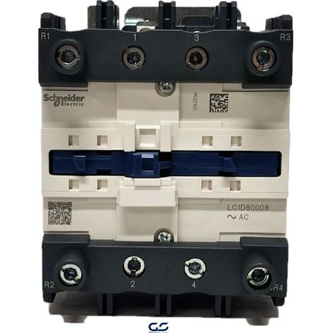 Contactor 4P (2NA+2NC) - 125A - Bobina 48V CA 50/60 Hz TeSys D Schneider Electric (LC1D80008E7) (1/2)