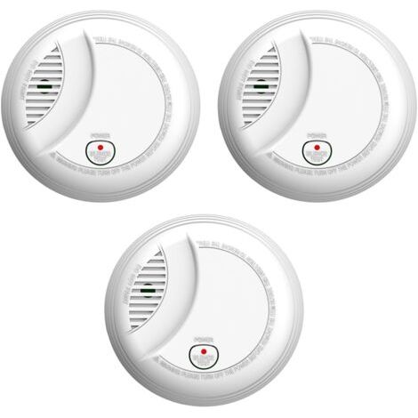 Détecteur de fumée, détecteur d’Incendie avec capteur photoélectrique, Smoke Detector, Fire Alarm Sensor, certifié en 14604 (437-3PCS)