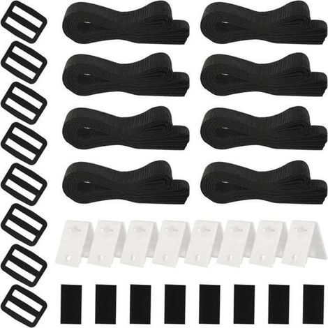 8 Solar Pool Cover Reels with Straps and Clips, Universal for In-Ground Pools (1/4)