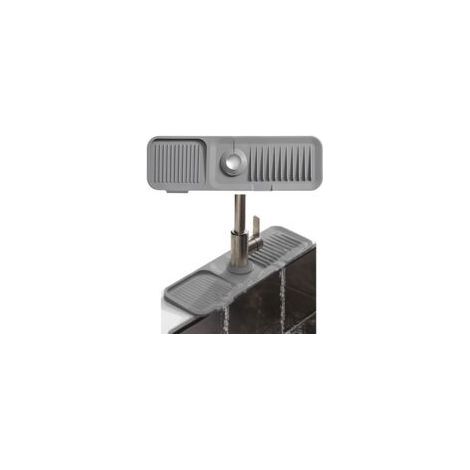 Silikon-Wasserhahnmatte – 1,45 x 15 cm Spritzschutzmatte zum Trocknen von Wasser in Küche und Bad – Grau (1/5)