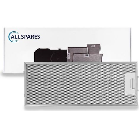 Filtro metallico AllSpares per cappe aspiranti Bosch, Siemens e Neff 00352813/352813 (445x175x9mm)