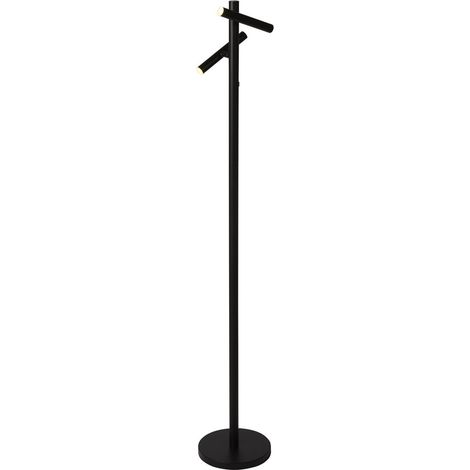 Lampadaire Rechargeable noir 2 lumières - 10460BK (1/5)
