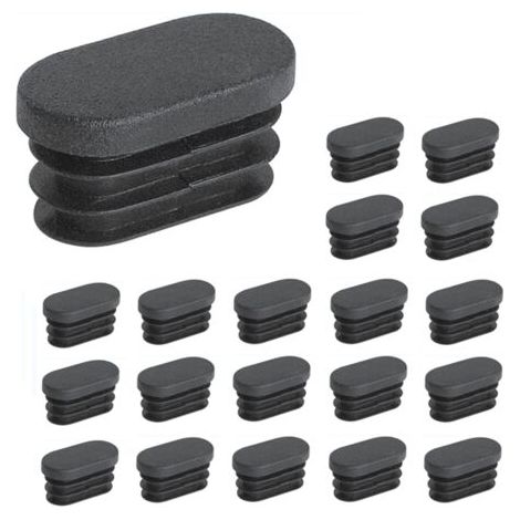 50 pièces 30x60mm Embouts en Plastique,pour Tubes Pieds de Meubles Embouts Ovales,pour Pieds de Chaise en Plastique Bouchon, pour Tuyau Ovale NPTERBL