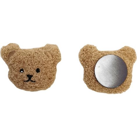 Aimant de réfrigérateur en forme d'ours en peluche, aimant souple en caoutchouc, aimant animal 3D pour la décoration de la cuisine et du café (1/5)