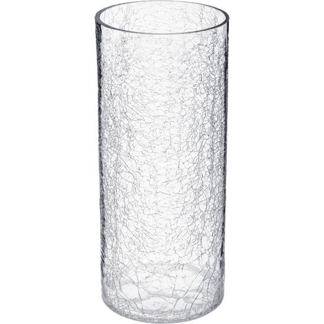 Vaso cilindrico in vetro craquelé H30cm - Atmosphera créateur d'intérieur