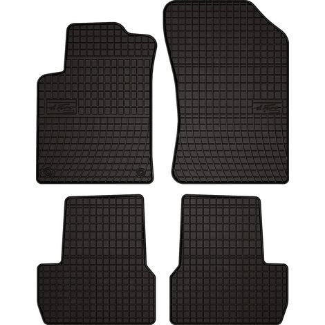 Tapis de sol en caoutchouc pour : Citroën C3 II (2009-2016) - noirs, sur mesure (1/5)