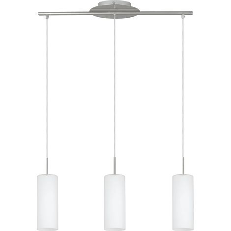 Lampada a sospensione Troy 3 E27 3x40W in metallo e vetro satinato (1/10)