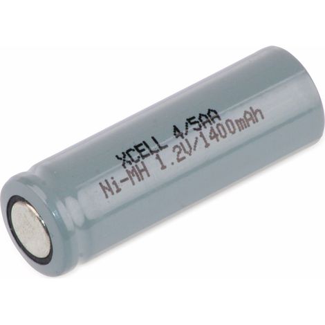 Batterie rechargeable NiMH XCELL, Cellule industrielle, 4/5 AA, Flat-Top, 43x14,5mm, 1,2V/1400mAh