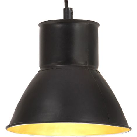 Lámpara colgante redonda negra 25 W 17 cm E27