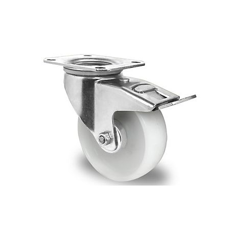 CASCOO Lenkrolle mit Totalfeststeller ø 100 mm Serie N0N0 Rollenlager
