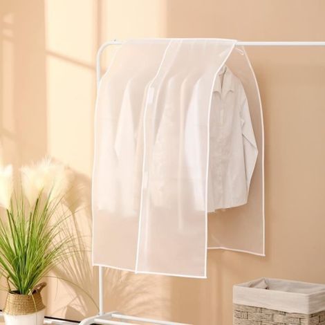 1x Housse de rangement, semi transparent, PEVA, 120x110cm, pour vêtements et manteaux (1/4)