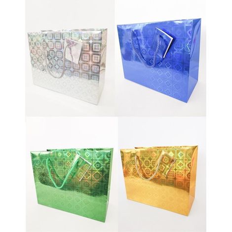 Bolsa decorativa holográfica mediana fresca