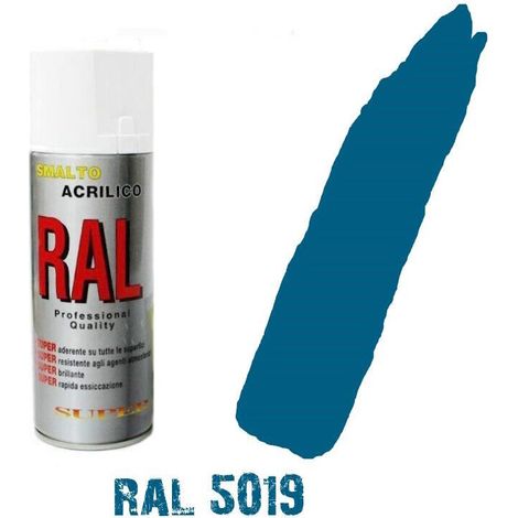 Bomboletta spray blu capri ral 5019 acrilico vernice  brillante lucido graffiti