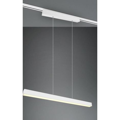 DUOLINE PAROS SOSPENSIONE LED 29W 3400lm, 3000K BI-EMISSIONE METALLO BIANCO L. 90CM DIMMERABILE (1/2)