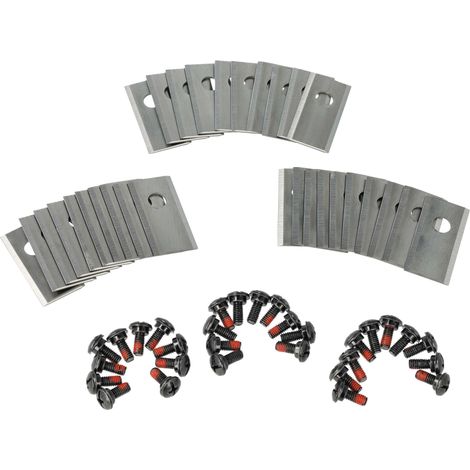 vhbw 30x Blade Replacement for Worx WA0176, WA0190 for Cordless Lawnmower - Cutter Blades, Silver, Stainless Steel