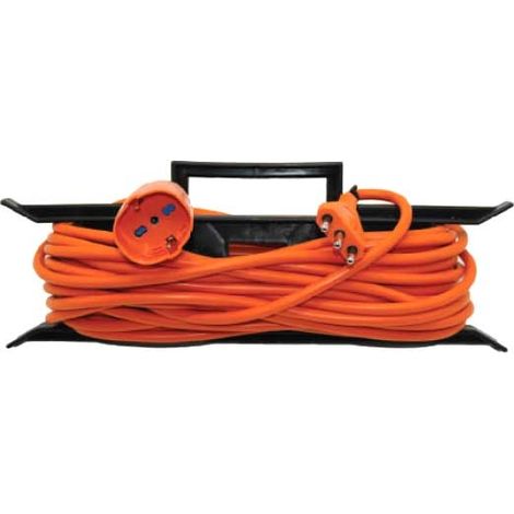 Rallonge et prise V-TAC allemand schuko 16A standard italien couleur orange 30 mètres IP20 - sku 8833 (1/2)