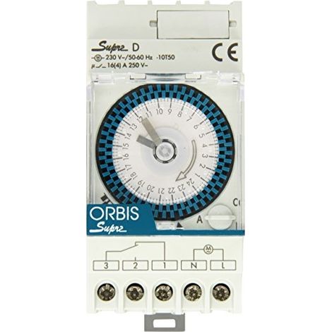 SUPRA D 230 V. INTERRUPTOR HORARIO ANALOGICO .2,5 modulos .S ORBIS OB290132N