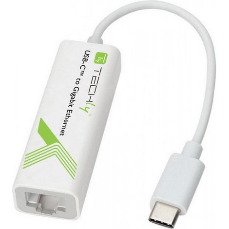 TECHLY Cavo Convertitore Adattatore da USB 3.1 Tipo C M a Gigabit Ethernet (1/5)